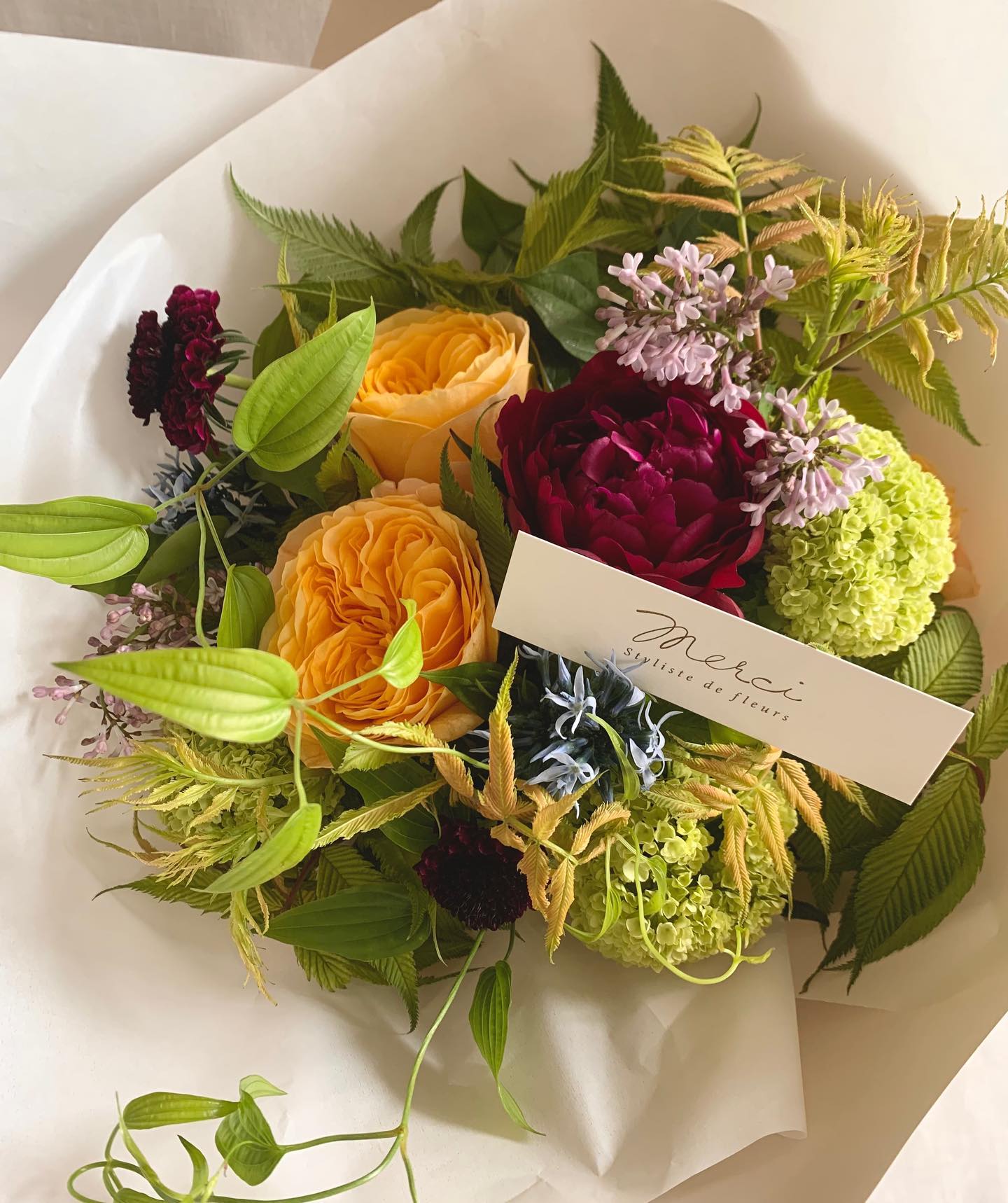 5月出店予定「オーダー花屋merci」のブーケ(横浜北仲マルシェ Facebookより)