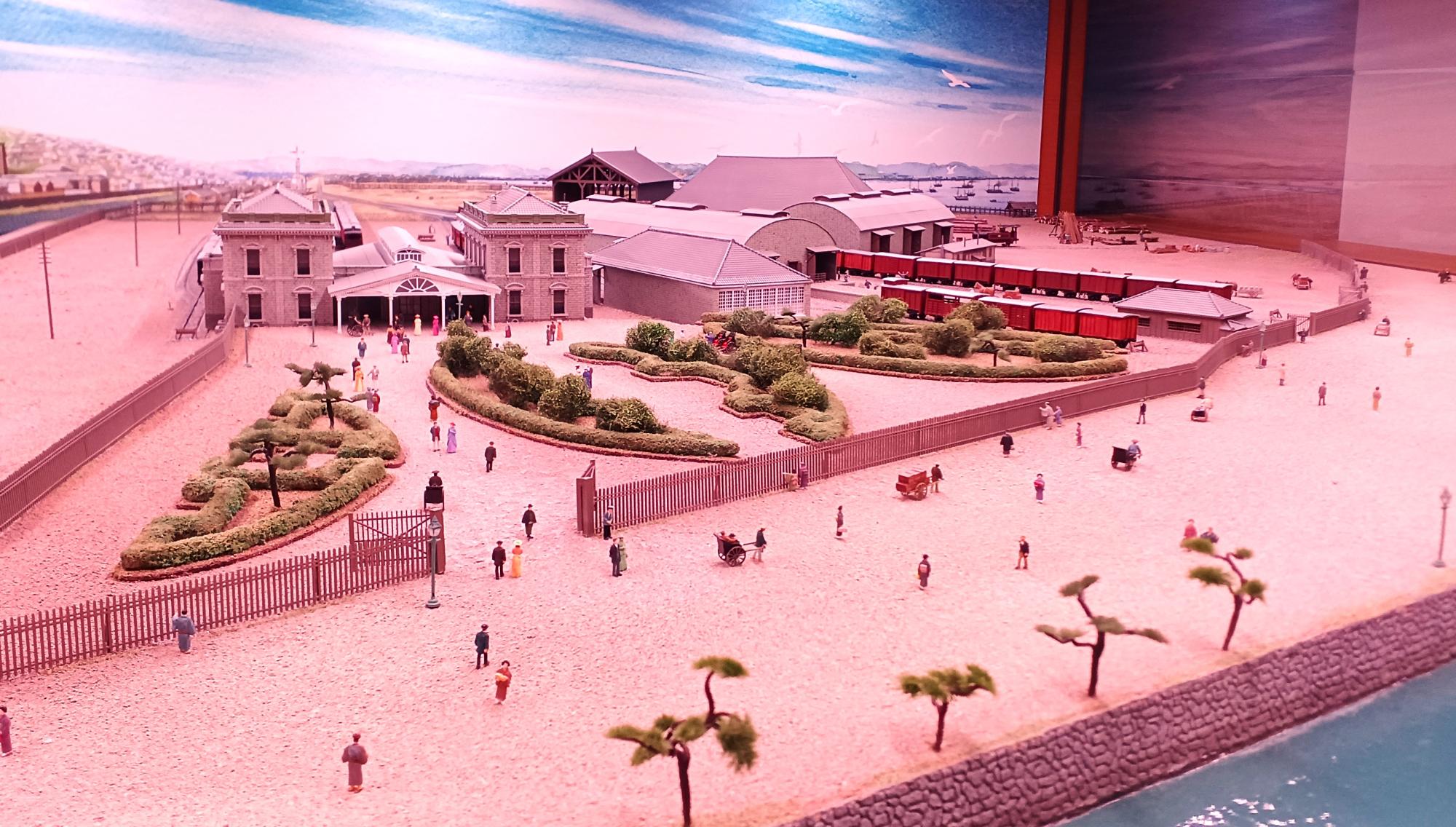 旧横ギャラリーにある横浜停車場のジオラマ