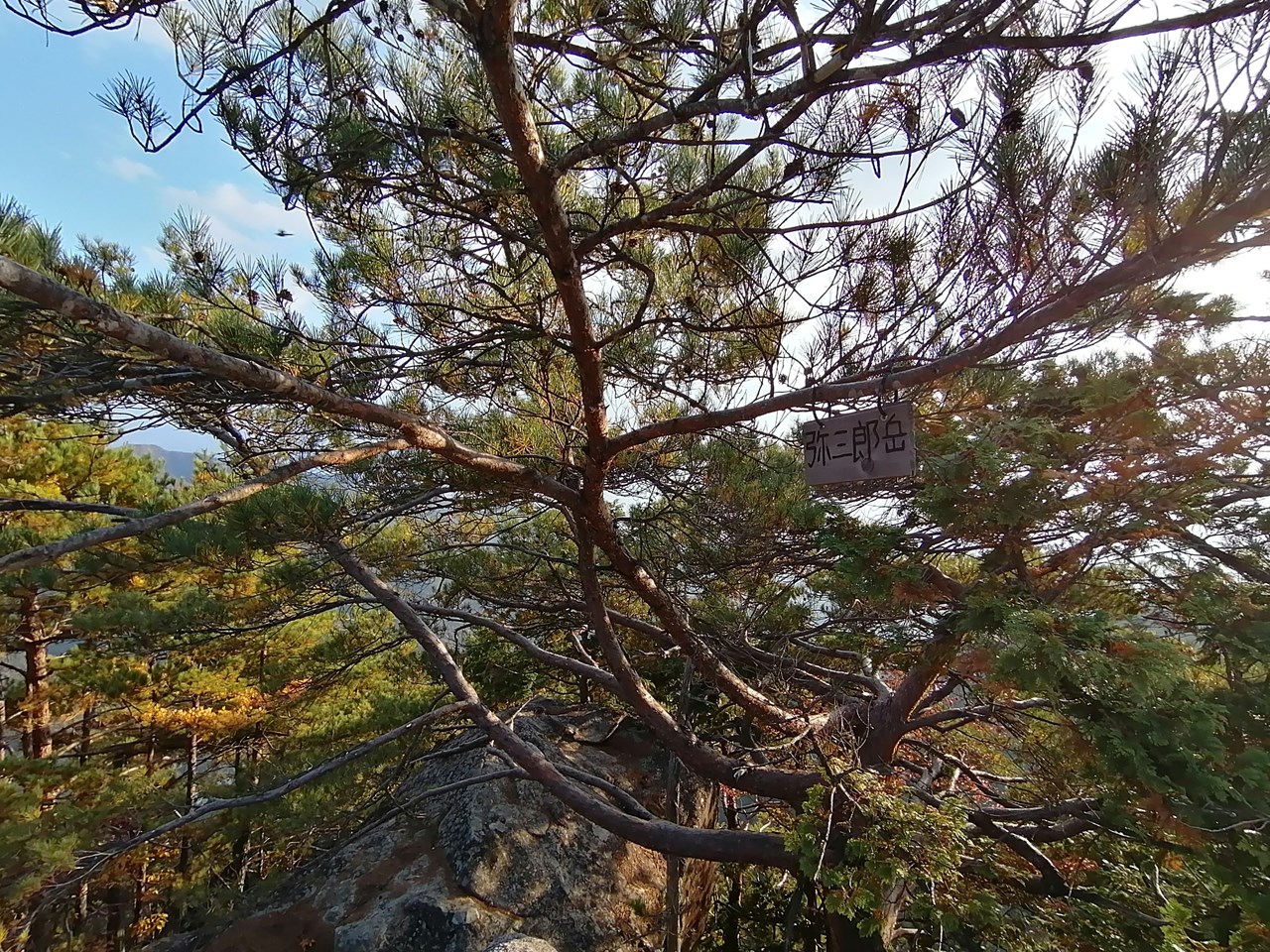 弥三郎岳の文字を発見！