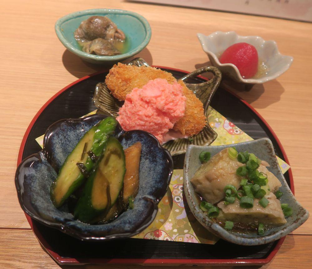 お通しとおばんざい3種盛り